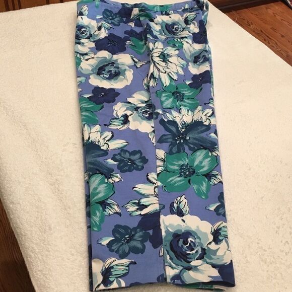 Old Broadway Garment blue green cropped size 7/8 - Picture 1 of 6